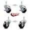 Service Caster 3.5 Inch Hard Rubber Wheel Swivel 10mm Threaded Stem Caster Brakes SCC, 2PK SCC-TS20S3514-HRS-M1015-2-TLB-2 - alternate 1